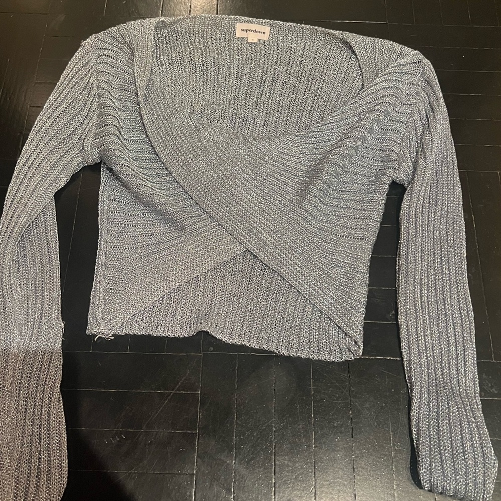 Superdown Sequin long sleeve going out top